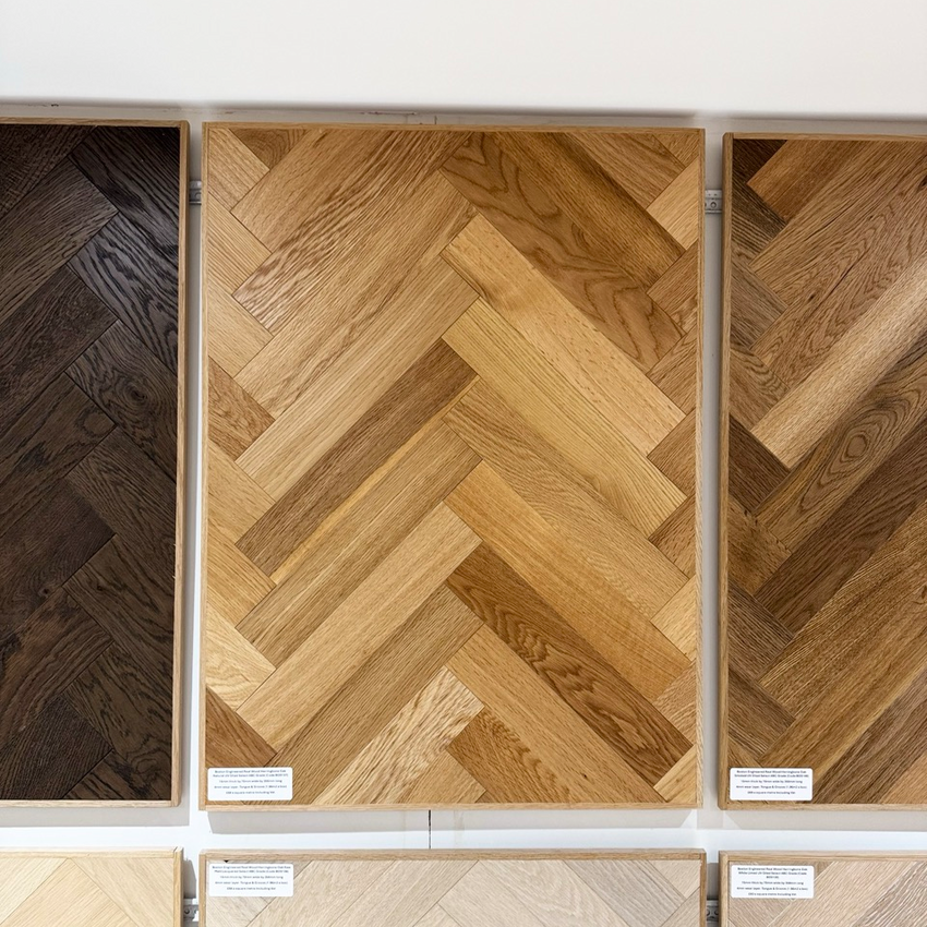 Boston Engineered Real Wood Herringbone Oak Natural UV Oiled